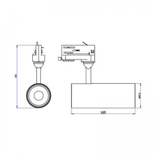 ไฟ LED ไฟ LED 30W 15w ติดตามเครื่องติดตามจุด
