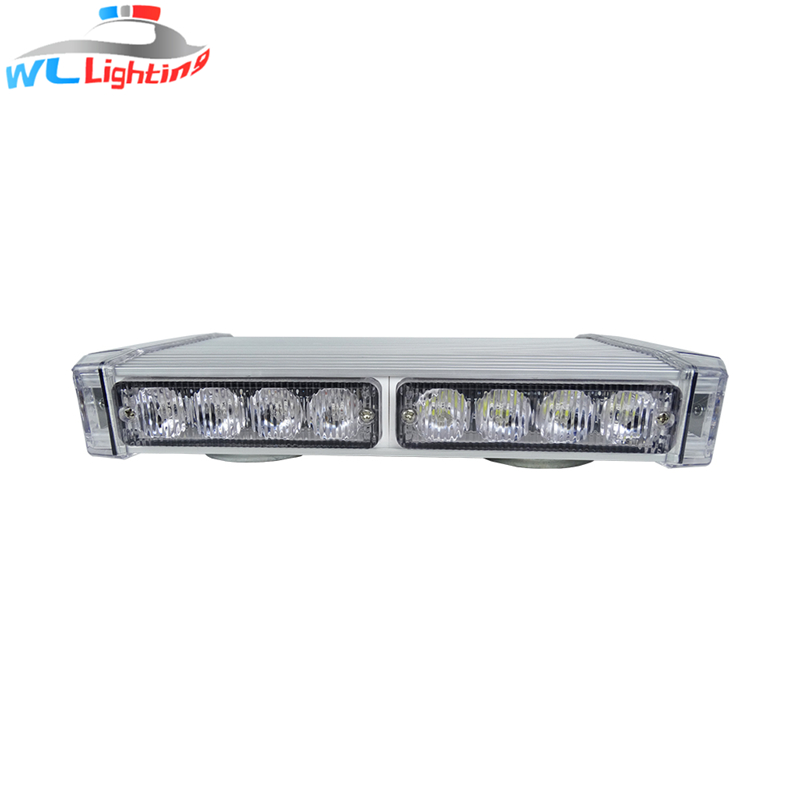 12 '' คำเตือน Amber มินิ Strobe Light Bar ฉุกเฉิน 12v 24v Super Slim ตำรวจ Lightbar