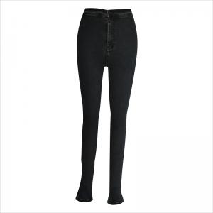 พอดีดิสโก้สีเทา skinny jean WS1005