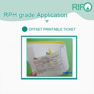 กระดาษสังเคราะห์ BOPP สีขาว Rph-100 สำหรับวัสดุพิมพ์นิตยสาร Offset