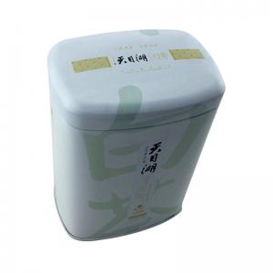 กล่องกระป๋องชาขาวสี่เหลี่ยมผืนผ้าที่กำหนดเอง