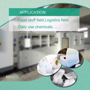 Rtm-75 ความร้อนที่มีความสำคัญสูง BOPP กระดาษสังเคราะห์สำหรับบาร์โค้ด Zebra