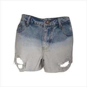 แฟชั่น dipdye jean rip WS101123 สั้น