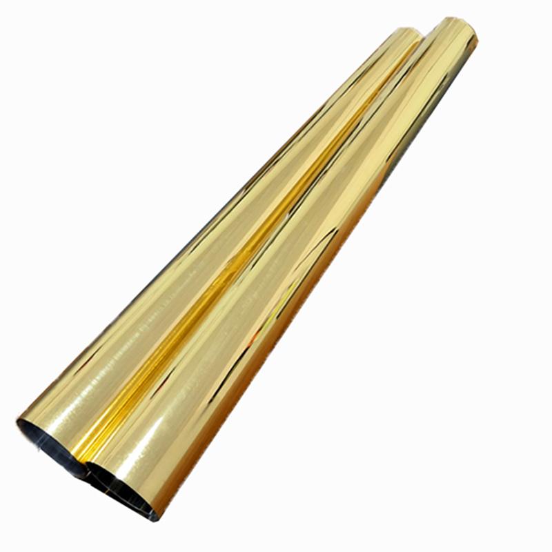 ฟิล์ม Mylar 120 ไมครอนฟิล์ม PET ทองคำขาวสูงเงาทองม้วนสำหรับ Thermoforming
