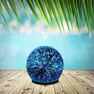 ผลิตภัณฑ์ที่ดีที่สุดในสหรัฐอเมริกาอัลตราโซนิกไฟฟ้าดอกไม้ไฟแก้วความชื้นน้ำมันหอมระเหยกลิ่นหอม diffuser ด้วยแสงที่มีสีสัน