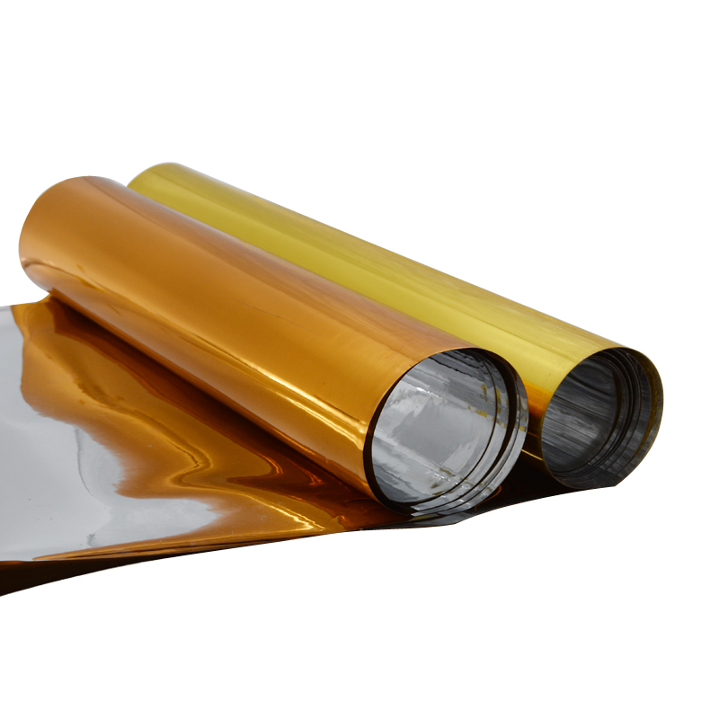 แผ่นพลาสติก PVC เคลือบเงาสีเงินสีทอง 0.6 มม