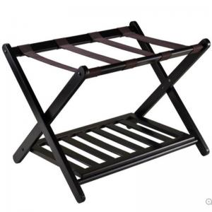 ชั้นวางกระเป๋าไม้พร้อมชั้นวาง