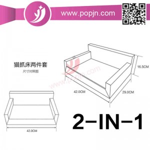 ตลกรีไซเคิลแมว Scratcher ห้องรับรองกระดาษแข็งลูกฟูกกับ Catnip