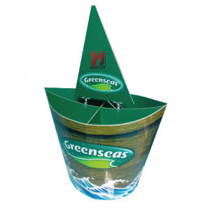 โฆษณาที่กำหนดเองพิมพ์พับแบนเนอร์ยืน Totem แสดง POP Standee กระดาษแข็งกระดาษ