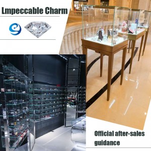 ปรับแต่งชุดแสดงเครื่องประดับตู้แสดงหรูหราและตู้โชว์สำหรับร้านขายเครื่องประดับ