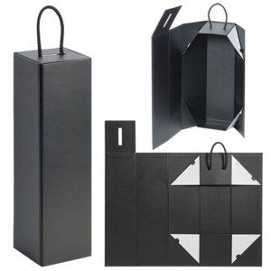 การจัดส่งง่ายขึ้นกล่องพับกระดาษหรูหราสำหรับไวน์