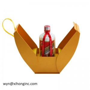 การจัดส่งง่ายขึ้นกล่องพับกระดาษหรูหราสำหรับไวน์