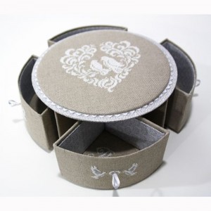 ขายช็อกโกแลตลูกอมรอบกล่องของขวัญแข็ง