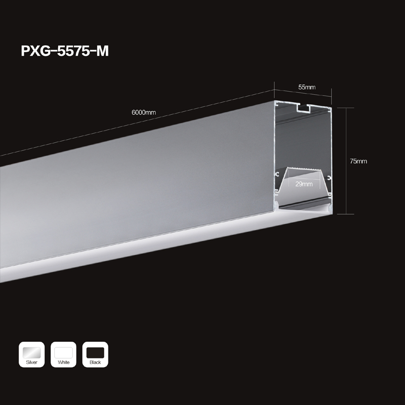 อลูมิเนียมไฟ LED โปรไฟล์การอัดขึ้นรูปกลวงโปรไฟล์สำหรับการใช้แถบ LED