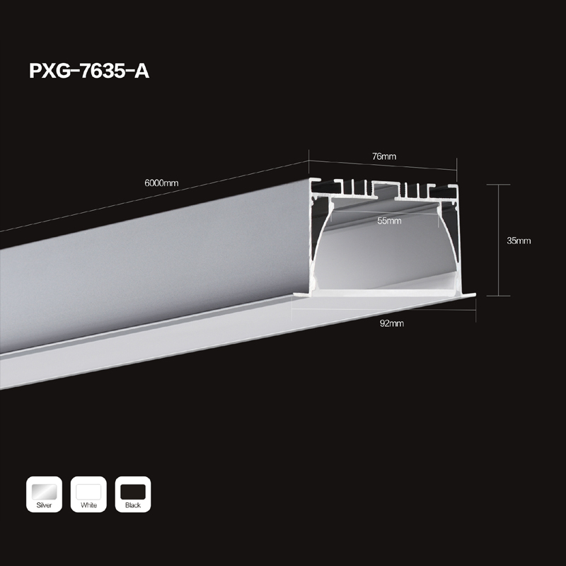0.5m 1m 2m 3m อลูมิเนียมโปรไฟล์ LED ปิดภาคเรียนสำหรับการประยุกต์ใช้แสงแถบ LED