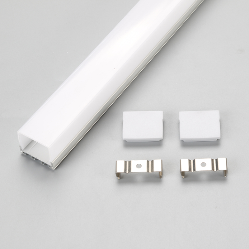 ช่องอะลูมิเนียมสำหรับแถบ LED อะลูมิเนียมช่องสำหรับแถบกระจายแสง LED ยืดหยุ่น