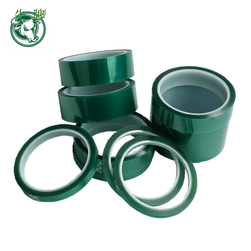 เทปกาวโพลีเอสเตอร์ PET สีเขียวด้านเดียวของอุณหภูมิสูงและทนความร้อน