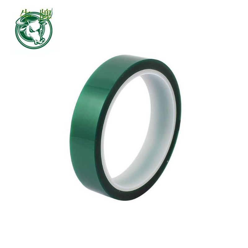 PET สีเขียวซิลิโคนเทปกาวอุณหภูมิสูงบัดกรีป้องกันเคลือบเหนียว PCB e lectroplate หน้ากากเทปโล่