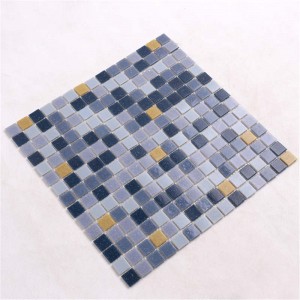 ราคาถูกสีรุ้งสระว่ายน้ำกระเบื้องโมเสคแก้วหนา 4 มม