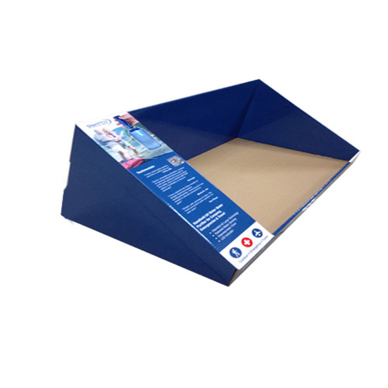 เครื่องสำอางกระดาษแบบกำหนดเองแสดง POS POP กล่องกระดาษลูกฟูกแบบวางสำหรับเครื่องสำอาง