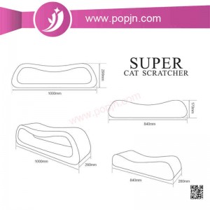 รอยขีดข่วนสัตว์เลี้ยงกระดาษแข็งลูกฟูกแมว scratcher และแมวเกาคณะกรรมการล้อมรอบ