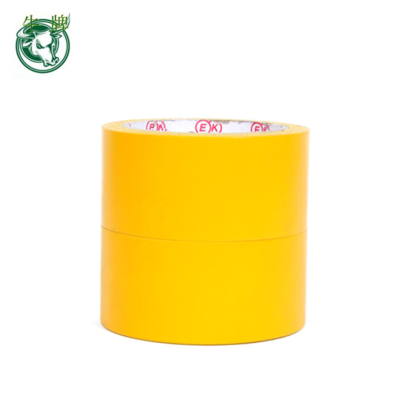 เทปทำเครื่องหมายคำเตือนพื้นเดียว sieded PVC แดงหรือเหลือง