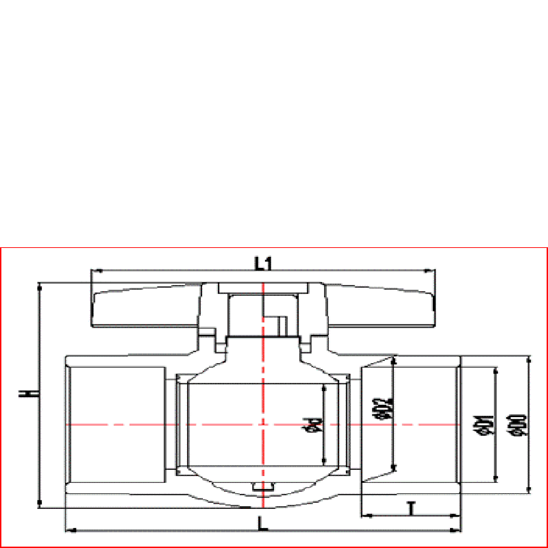 บอลวาล์วขนาดกะทัดรัด upvc