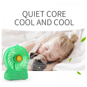 เครื่องใช้ในบ้านเครื่องชาร์จแบตเตอรี่พกพาแบบพกพา USB พัดลมขนาดเล็ก