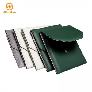 สร้อยคอหนัง PU หลากสีสุดหรูโฟลเดอร์ไข่มุก