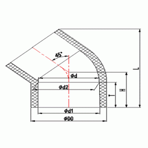 ข้อศอก UPVC 45 °