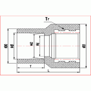 ท่อทองแดง UPVC ลดลง