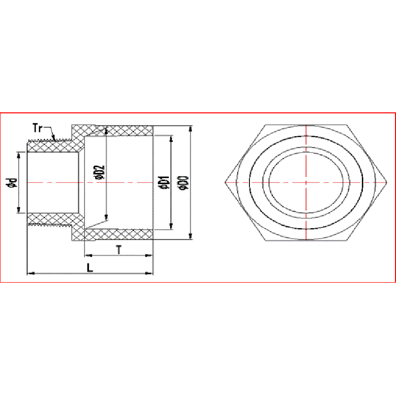 อะแดปเตอร์ UPVC ชาย