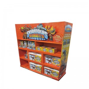 นวัตกรรม Backlit 3 ชั้นวางของ / กระดาษแข็งยืนแสดงพื้นสำหรับชั้นวางคุกกี้ / ขนมปังกรอบ / ขนมปัง / ช็อคโกแลต