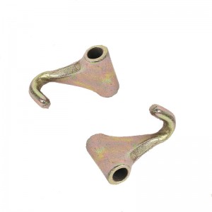 ปลายนิ้วปลอมแปลงตะขอชุบสีเหลือง