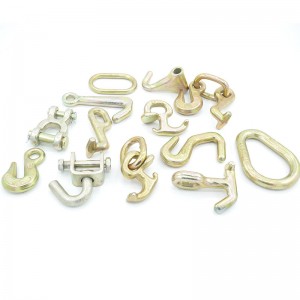 ปลายนิ้วปลอมแปลงตะขอชุบสีเหลือง