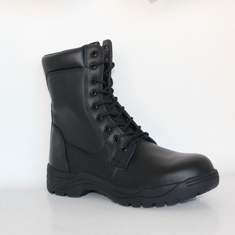 รองเท้าบู๊ททหารดำ Full Grain Leather