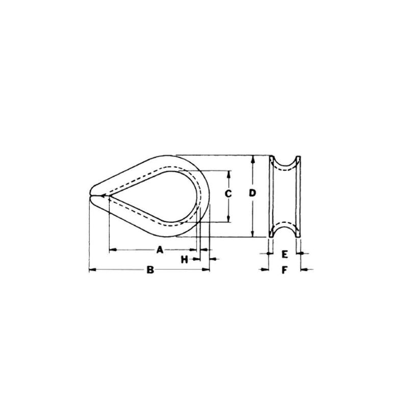 US Type G-411 Light Duty Thimble Wire Rope