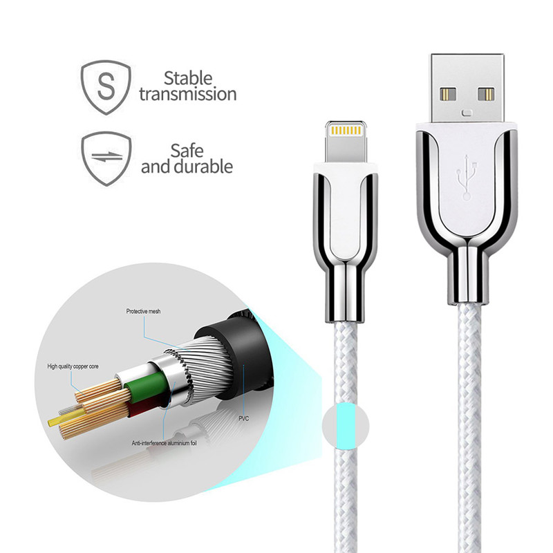 KPS-8445CB สายเคเบิลโลหะผสมไนลอน / เส้นด้ายฝ้ายสาย USB