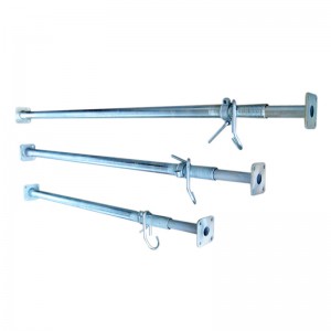 นั่งร้านเหล็กชุบสังกะสีแบบจุ่มร้อน Prop ปรับได้