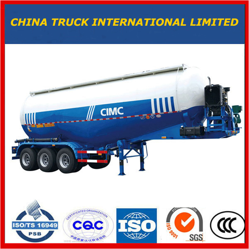 รถกึ่งพ่วงบรรทุกปูนซีเมนต์ขนาดใหญ่ 50 ตัน Tri-Axle