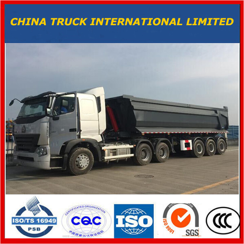 3 Axle Cimc U Type Tipping Semi Trailer