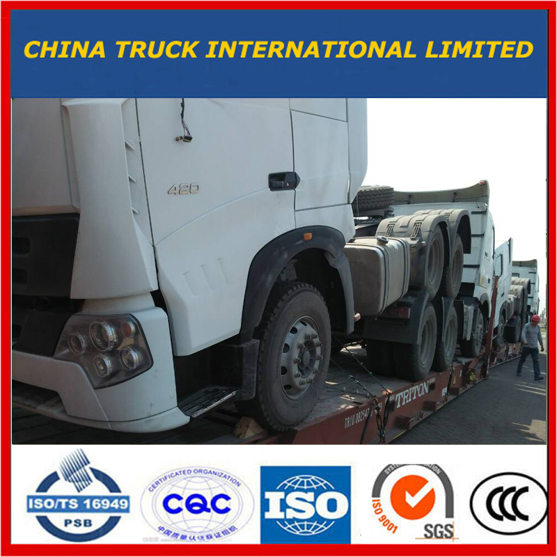 HOWO A7 420HP 10 Wheeler Tractor Trailer Head Head รถบรรทุก