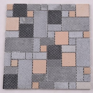 หรูหราห้องน้ำออกแบบแววคริสตัลแก้วผสมโกลเด้นโลหะกระเบื้องโมเสคสำหรับการตกแต่งผนัง