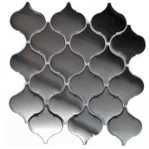 การออกแบบใหม่ผนังกระเบื้องโคมไฟสแตนเลสรูปร่างกระเบื้องโมเสคสำหรับห้องครัว Backsplash