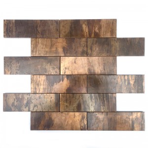 ทองแดง Backsplash กระเบื้องโมเสคสำหรับห้องน้ำและตกแต่ง