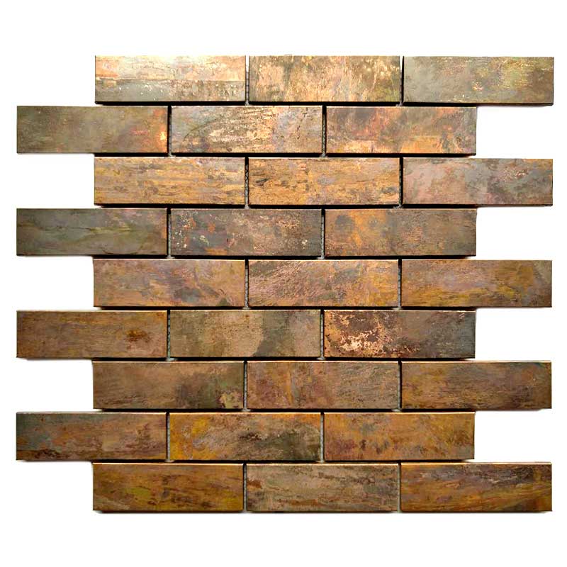 ทองแดง Backsplash กระเบื้องโมเสคสำหรับห้องน้ำและตกแต่ง