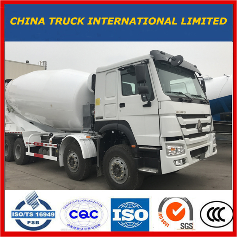Sinotruk HOWO 6X4 8X4 380hp รถผสมคอนกรีต / ซีเมนต์