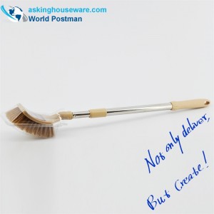 AK91001 Akbrand ห้องน้ำแปรงยืดหยุ่นท่อสแตนเลสหัวแปรงสี่เหลี่ยม