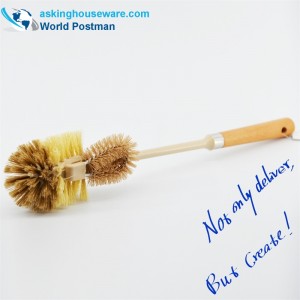 แปรงชายหาดโถชักโครก Akbrand ด้ามแปรงทำความสะอาดขนาดเล็กอเนกประสงค์