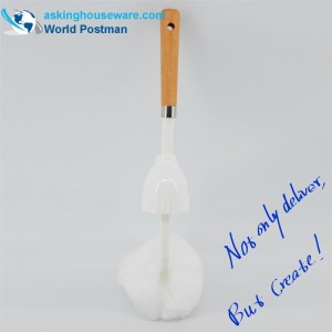 แปรงทำความสะอาดห้องน้ำ Akbrand นุ่มแปรงชายหาดจัดการกับอุปกรณ์ชามแห้ง